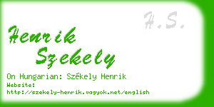 henrik szekely business card